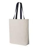 Q-Tees - 11L Canvas Tote with Contrast-Color Handles - Q4400