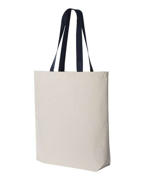 Q-Tees - 11L Canvas Tote with Contrast-Color Handles - Q4400