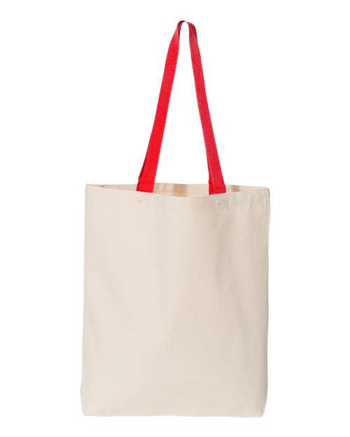 Q-Tees - 11L Canvas Tote with Contrast-Color Handles - Q4400