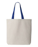 Q-Tees - 11L Canvas Tote with Contrast-Color Handles - Q4400