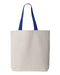 Q-Tees - 11L Canvas Tote with Contrast-Color Handles - Q4400