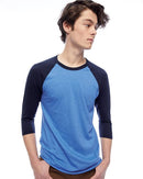 American Apparel - 50/50 Raglan Three-Quarter Sleeve Tee - BB453W (More Color)