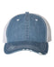 Mega Cap - Herringbone Unstructured Contrast Stitch Trucker Cap - 6990B