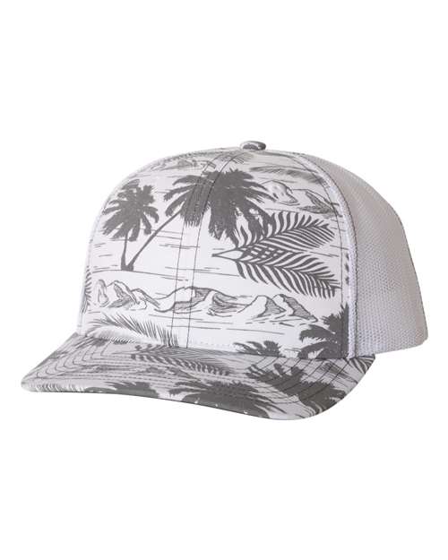 Richardson - Patterned Snapback Trucker Cap - 112P