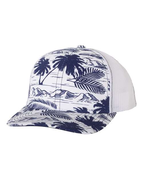 Richardson - Patterned Snapback Trucker Cap - 112P