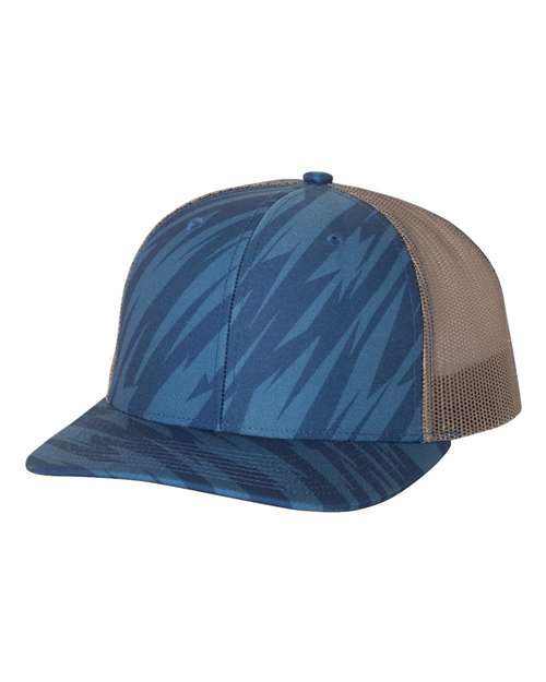 Richardson - Patterned Snapback Trucker Cap - 112P