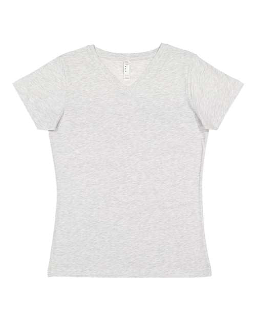 LAT - Women's V-Neck Fine Jersey Tee - 3507