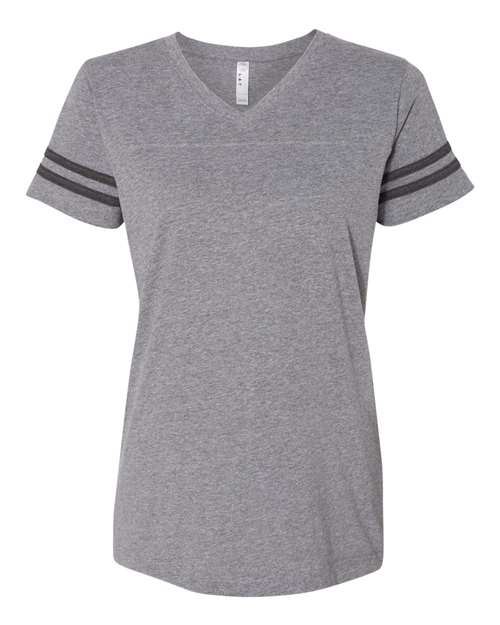 LAT - Women's Football V-Neck Fine Jersey Tee - 3537