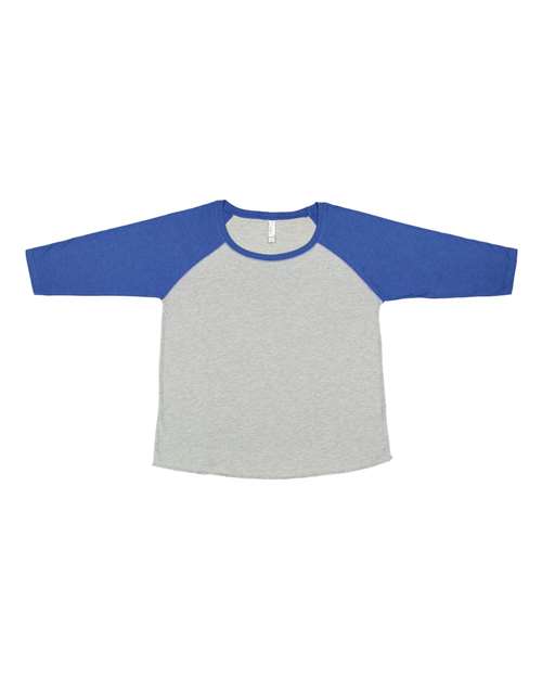 LAT - Curvy Collection Women's Baseball Three-Quarter Sleeve Tee - 3830