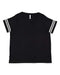 LAT - Curvy Collection Women's Vintage Football T-Shirt - 3837