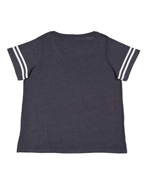 LAT - Curvy Collection Women's Vintage Football T-Shirt - 3837