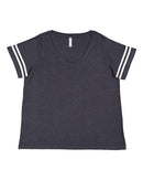 LAT - Curvy Collection Women's Vintage Football T-Shirt - 3837