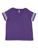 LAT - Curvy Collection Women's Vintage Football T-Shirt - 3837