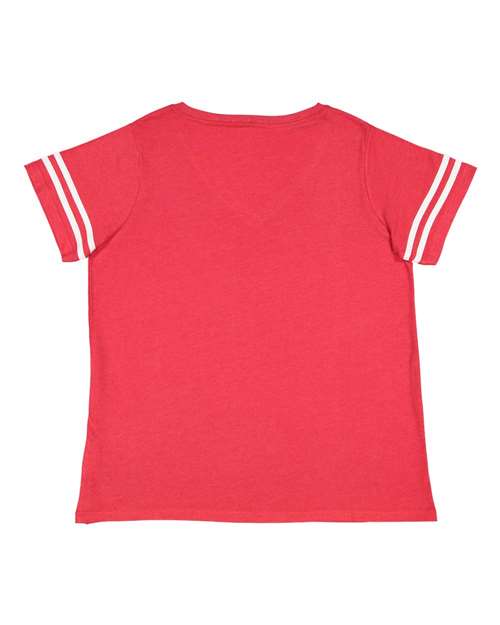 LAT - Curvy Collection Women's Vintage Football T-Shirt - 3837