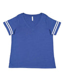 LAT - Curvy Collection Women's Vintage Football T-Shirt - 3837