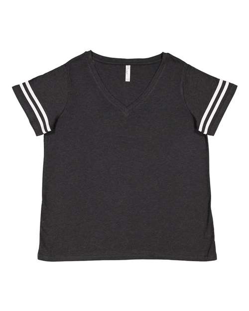 LAT - Curvy Collection Women's Vintage Football T-Shirt - 3837