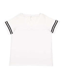 LAT - Curvy Collection Women's Vintage Football T-Shirt - 3837