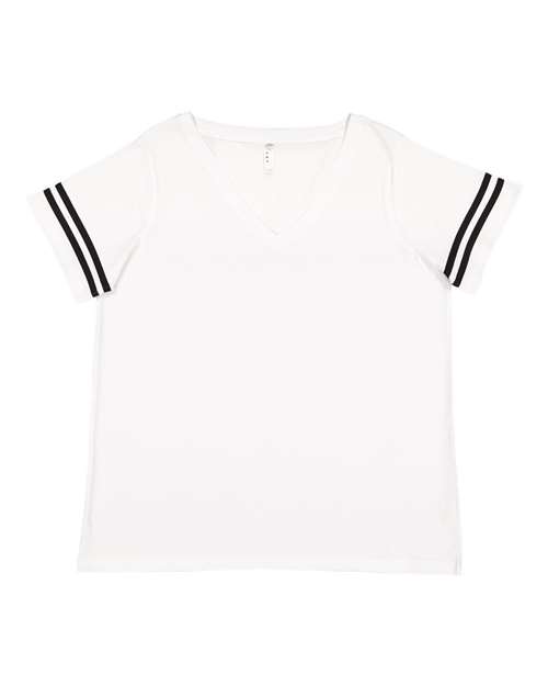 LAT - Curvy Collection Women's Vintage Football T-Shirt - 3837