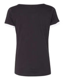 LAT - Women's Retro Ringer Fine Jersey V-Neck Tee - 3532