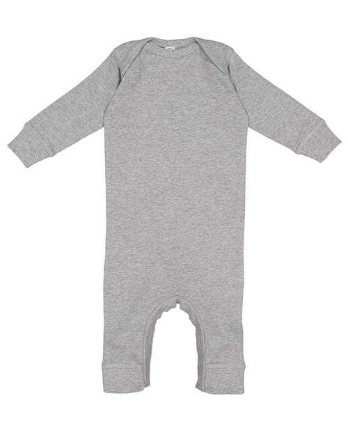 Rabbit Skins - Infant Long Legged Baby Rib Bodysuit - 4412