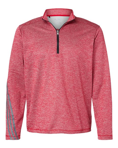 Adidas - Brushed Terry Heathered Quarter-Zip Pullover - A284