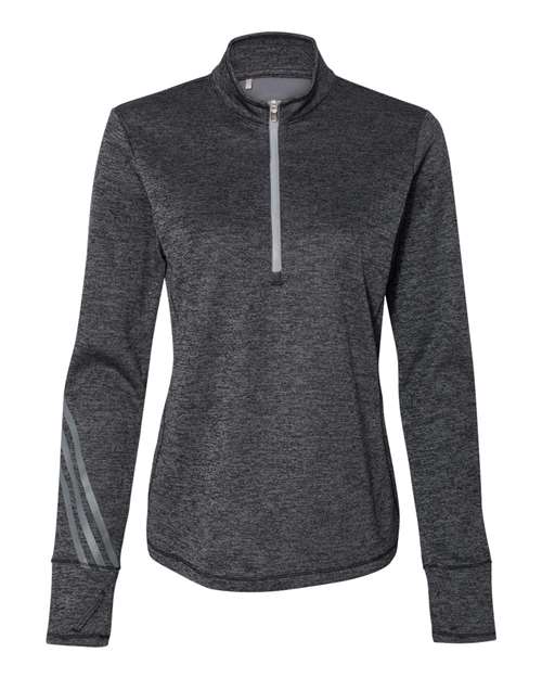 Adidas - Women's Brushed Terry Heathered Quarter-Zip Pullover - A285