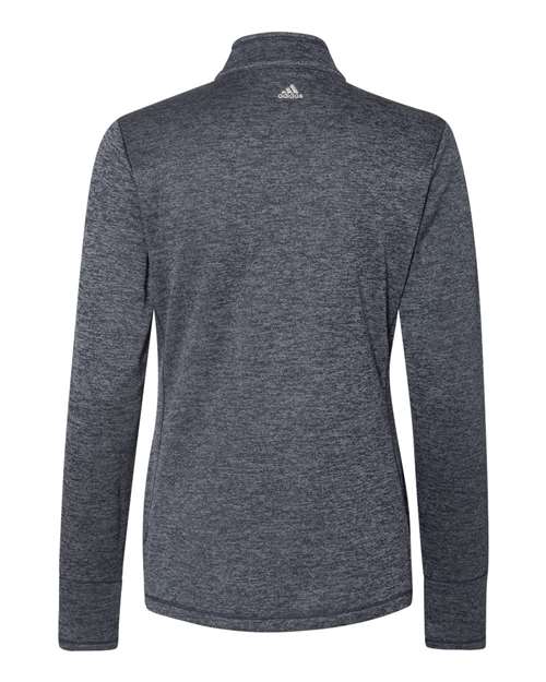 Adidas - Women's Brushed Terry Heathered Quarter-Zip Pullover - A285