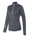 Adidas - Women's Brushed Terry Heathered Quarter-Zip Pullover - A285