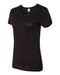 J. America - Women’s Glitter V-Neck Short Sleeve T-Shirt - 8136