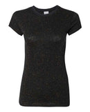 J. America - Women’s Glitter Short Sleeve T-Shirt - 8138