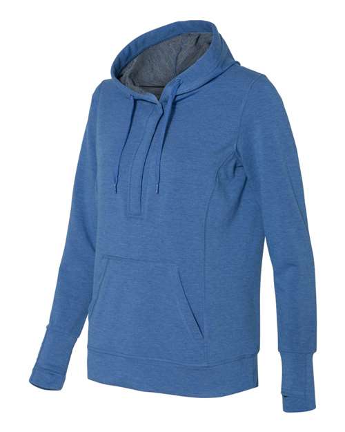 J. America - Women’s Omega Stretch Snap-Placket Hooded Pullover - 8431