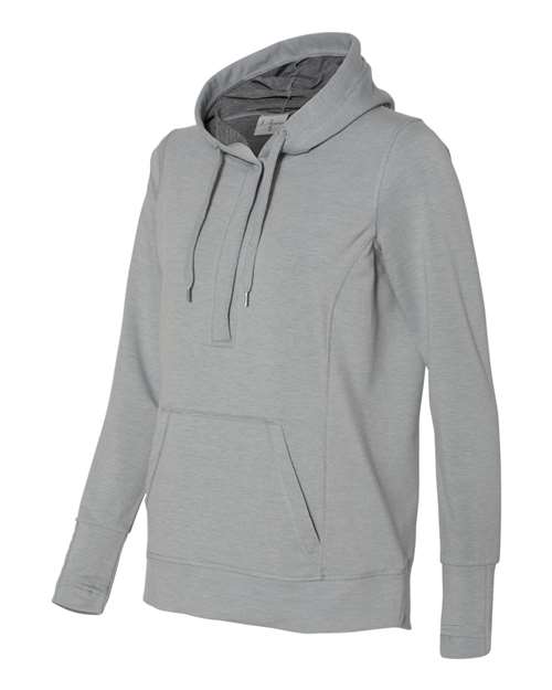 J. America - Women’s Omega Stretch Snap-Placket Hooded Pullover - 8431