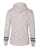 J. America - Women’s Mélange Fleece Striped-Sleeve Hooded Sweatshirt - 8674