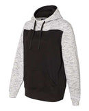 J. America - Mélange Fleece Colorblocked Hooded Sweatshirt - 8676