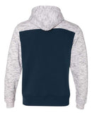 J. America - Mélange Fleece Colorblocked Hooded Sweatshirt - 8676