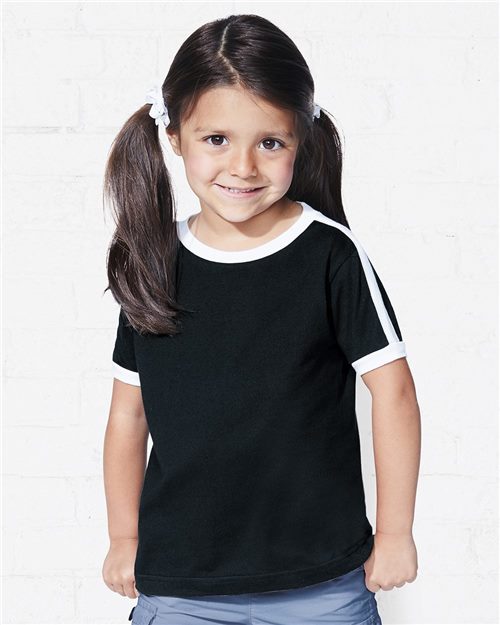 Rabbit Skins - Toddler Retro Ringer Fine Jersey Tee - 3032