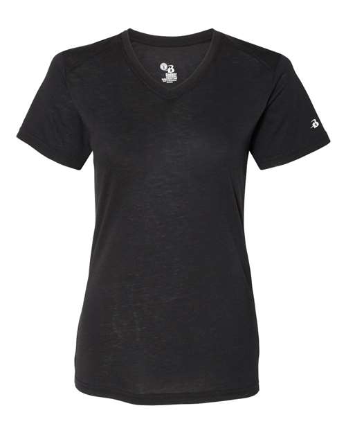 Badger - Women’s Triblend Performance V-Neck Short Sleeve T-Shirt - 4962