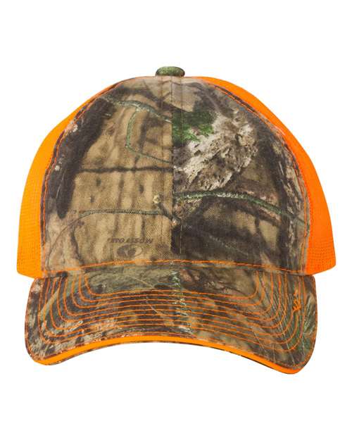 Outdoor Cap - Washed Brushed Mesh-Back Camo Cap - CGWM301