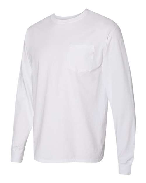 ComfortWash by Hanes - Garment Dyed Long Sleeve T-Shirt With a Pocket - GDH250 (More Color)