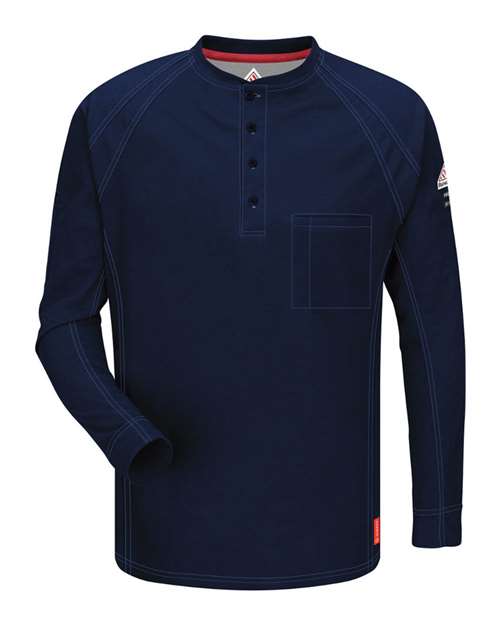 Bulwark - Long Sleeve Henley Long Sizes - QT20L