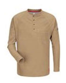 Bulwark - Long Sleeve Henley Long Sizes - QT20L