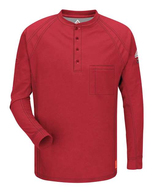 Bulwark - Long Sleeve Henley Long Sizes - QT20L