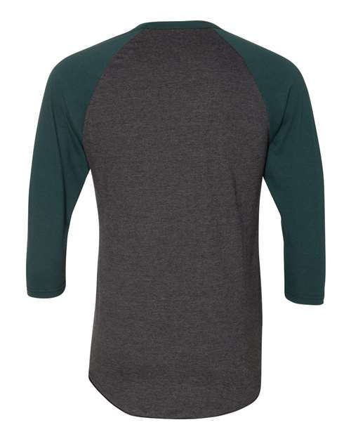 American Apparel - 50/50 Raglan Three-Quarter Sleeve Tee - BB453W