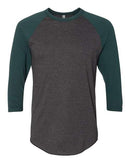 American Apparel - 50/50 Raglan Three-Quarter Sleeve Tee - BB453W