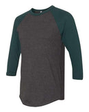 American Apparel - 50/50 Raglan Three-Quarter Sleeve Tee - BB453W