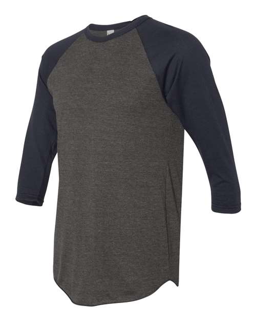 American Apparel - 50/50 Raglan Three-Quarter Sleeve Tee - BB453W