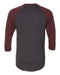 American Apparel - 50/50 Raglan Three-Quarter Sleeve Tee - BB453W