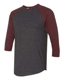 American Apparel - 50/50 Raglan Three-Quarter Sleeve Tee - BB453W