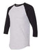 American Apparel - 50/50 Raglan Three-Quarter Sleeve Tee - BB453W