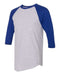 American Apparel - 50/50 Raglan Three-Quarter Sleeve Tee - BB453W